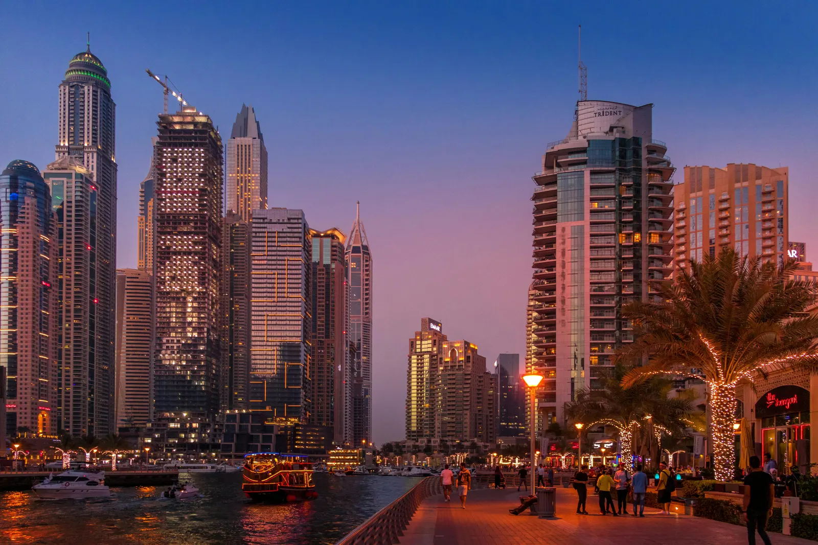 Dubai Marina at night